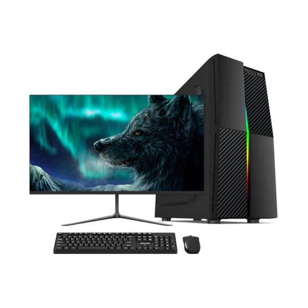 i3 GAMING PC WITH 24” LED & GAMING CABINET