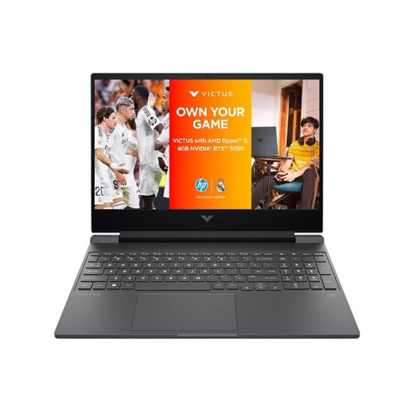 HP Victus Gaming, AMD Ryzen 5 5600H, NVIDIA RTX 3050, 8GB DDR4, 512GB SSD, 15.6-inch(39.6cm), 144Hz, 250Nits, FHD Gaming Laptop, Backlit KB, 720p HD Camera (Win 11, Office 21,Silver, 2.29kg) fb0180AX
