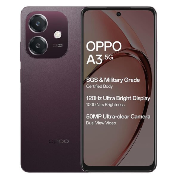 OPPO A3 5G (Nebula Red, 6GB RAM, 128GB Storage)