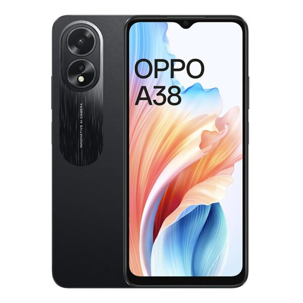 Oppo A38 (Glowing Black, 4GB RAM, 128GB Storage) | 5000 mAh Battery and 33W SUPERVOOC | 6.56" HD 90Hz Waterdrop Display | 50MP Rear AI Camera with No Cost EMI/Additional Exchange Offers