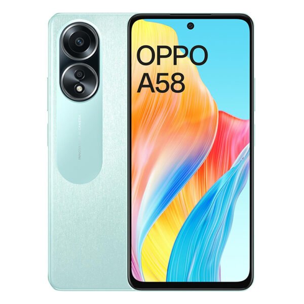 Oppo A58 (Dazzling Green, 6GB RAM, 128GB Storage) | 5000 mAh Battery and 33W SUPERVOOC | 6.72" FHD+ Punch Hole Display | Dual Stereo Speakers with No Cost EMI/Additional Exchange Offers
