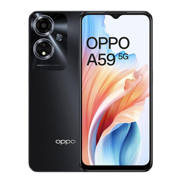 Oppo A59 5G (Starry Black, 6GB RAM, 128GB Storage) | 5000 mAh Battery with 33W SUPERVOOC Charger | 6.56" HD+ 90Hz Display | with No Cost EMI/Additional Exchange Offers