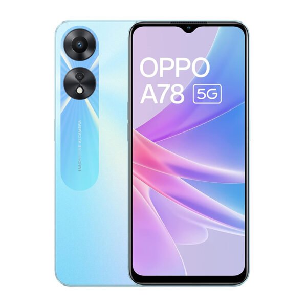 Oppo A78 5G (Glowing Blue, 8GB RAM, 128 Storage) | 5000 mAh Battery with 33W SUPERVOOC Charger| 50MP AI Camera | 90Hz Refresh Rate | with No Cost EMI/Additional Exchange Offers