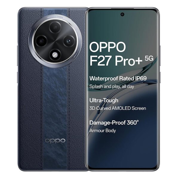 Oppo F27 Pro+ 5G (Midnight Navy, 8GB RAM, 256GB Storage) | 6.7" FHD+ AMOLED Toughest 3D Curved Display|64MP AI Featured Camera|IP69 | 67W SUPERVOOC| with No Cost EMI/Additional Exchange Offers
