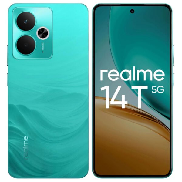 Realme 14T 5G 8GB RAM 256GB ROM (Surf Green) Elegant Colors, Luxurious Design Amoled Display, IP69 Water Resistance