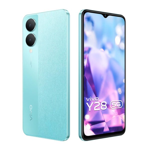 Vivo Y28 5G (Glitter Aqua, 8GB RAM, 128GB Storage) with No Cost EMI/Additional Exchange Offers