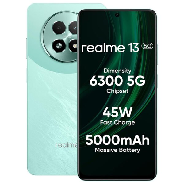 realme 13 5G (Speed Green, 8GB RAM, 128GB Storage) | Expandable Upto 2TB | Up to 18GB Dynamic RAM | 50MP AI Dual Camera | 6.72" AMOLED Display | 45W Ultra Charging | Dimensity 6300 Processor