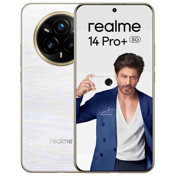 realme 14 Pro+ 5G (Pearl White, 12GB RAM, 256GB Storage)| 6.83" Curved AMOLED Display | 50MP Sony IMX896 OIS + 50MP Periscope Rear Cam | 6000mAh Battery | Snapdragon 7s Gen 3 Processor | 80W SUPERVOOC