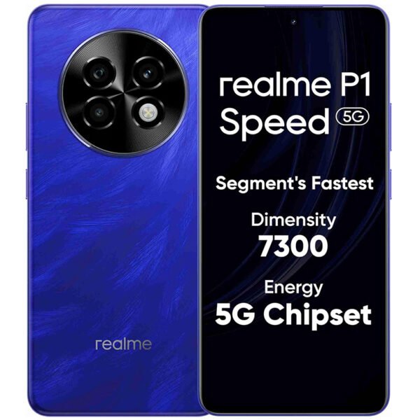 realme P1 Speed 5G (Brushed Blue, 12GB RAM, 256GB Storage)| 24GB DRAM | Expandable Upto 2TB | 6.67" Full HD+ Display | 50MP + 2MP Rear Camera | 16MP Front Camera | Dimensity 7300 Energy Processor
