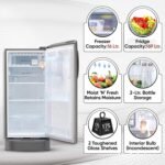 LG 185 L 5 Star Inverter Direct-Cool Single Door Refrigerator (GL-D201APZU, Shiny Steel, Base stand with drawer) - Image 2