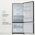 Panasonic 450L 2 Star Prime Convertible 6-Stage Smart Inverter Frost-Free Double Door Bottom Mount Refrigerator (NR-BK465BQKN,Diamond Black,Jumbo Fresh Vegetable Basket,Net Capacity 401L) - Image 2
