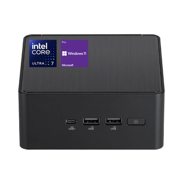 ASUS NUC 14 Pro AI Mini PC, Intel Ultra 7 155H Mini Desktop, 64GB DDR5 RAM, 2TB PCIe SSD, Thunderbolts, HDMI, RJ-45, Wi-Fi 6, Windows 11 Pro, Black, Support AI/8K/Gaming