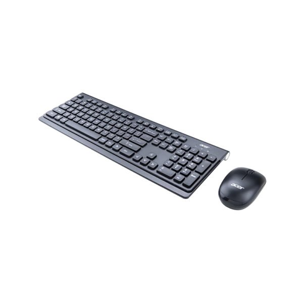 Acer Wireless Keyboard & Mouse Combo with Attractive Durable Design, 2.4GHz Nano Receiver, 10m Range, Indian Rupee Key Code, 1600 DPI, 10M Keystrokes Life for Microsoft Windows and Mac OS (Black)