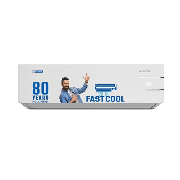 Blue Star 2 Ton 3 Star, 60 Months Warranty, Inverter Split AC (Copper, Convertible 5 in 1 Cooling, Auto Defrost, Dust Filters, Blue Fins, IE324YNU, White)