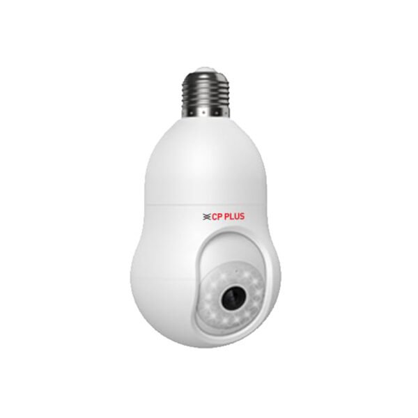 CP PLUS 3 MP Resolution Smart Wi-fi Bulb Security Camera | 360° View | 2 Way Talk | Motion Tracking & Detection Alert | Built-in Siren | Advanced Night Vision | IR Distance 15 Mtr. | CP-T31A