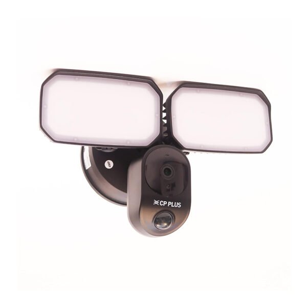 CP PLUS 4MP Outdoor Wi-fi Floodlight Camera | 110° Angle of View | Built-in Mic | Night Vision | SD Storage (up to 128) | Night Vision | IP Ratings – IP65 | Spot Light Distance 5Mtr | CP-F41A