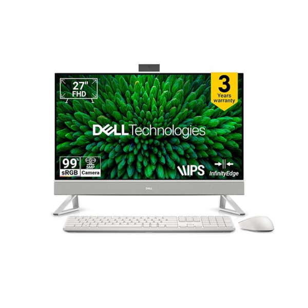 Dell AIO Inspiron 7730, i7-1335U, 16 GB, 1TB SSD, 27" FHD, 60Hz, WVA, IPS, Non-Touch Display, NVIDIA® GeForce® MX570A with 2GB GDDR6 Graphics Memory, Win11+MS Office 24+M365, Pearl White Cover+Molded