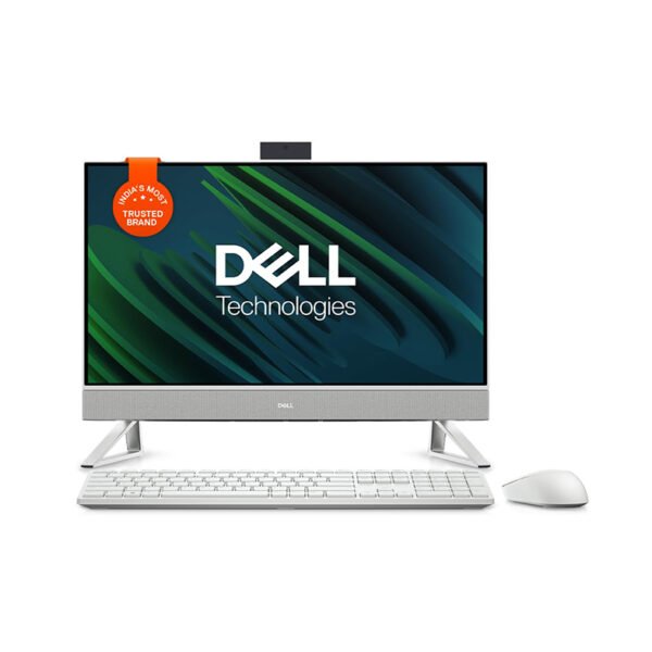 Dell All in One Inspiron 5415, AMD Ryzen 5-7530U/8GB/512GB/23.8"/Windows 11 Home + MS Office | Wireless Keyboard + Mouse/3 Years Onsite Hardware Service/Pearl White