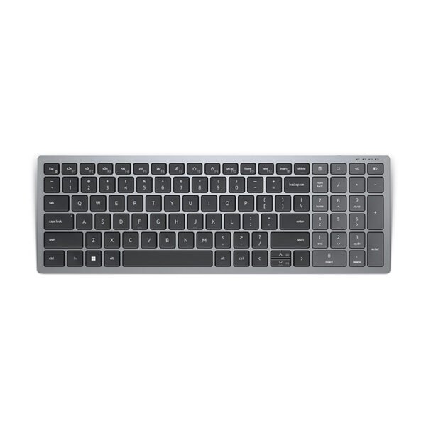 Dell-KB740 Compact Multi-Device Wireless Numeric Keyboard, 2.4 GHz, Bluetooth 5.0, Mute, Volume -, Volume +, Adjustable Height