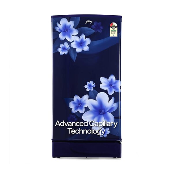 Godrej 180 L 2 Star Advanced Capillary Technology, With Jumbo Vegetable Tray Direct Cool Single Door Refrigerator(RD EDGE 205B WRF PP BL, Pep Blue)