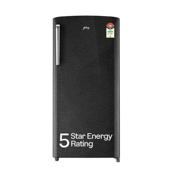 Godrej 194 L 5 Star Turbo Cooling Technology Ensuring Faster Cooling Direct Cool Single Door Refrigerator With Advanced Inverter Technology (RD EMARVEL 215E THI FS ST, Fossil Steel)
