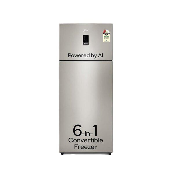 Godrej 436 L 2 Star With AI Tech, 1+2 Years Additional Warranty, 95%+ Food Surface Disinfection Inverter Frost Free Double Door Regalis Refrigerator (RF EON 438B RCI CH GD, Champagne Gold)