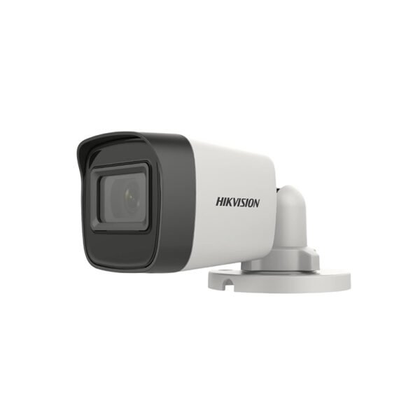 HIKVISION 5 MP Outdoor Bullet CCTV Ethernet Camera with inbuilt Audio Mic IP67 DS-2CE16H0T-ITPFS + BNC/DC, 1080p White