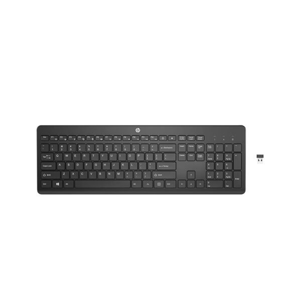HP 230 Wireless Black Keyboard with 2.4GHz connectivity up to 10m, 12 Function Keys and 16-Month Long Battery Life. 3-Years Warranty.(3L1E7AA)