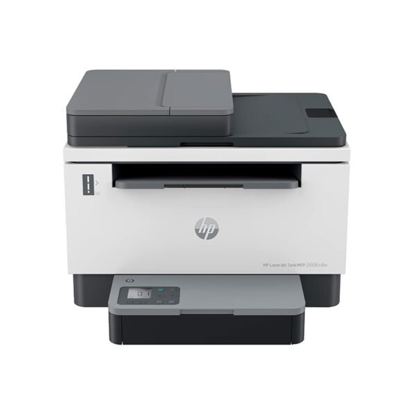 HP Laserjet Tank MFP 2606sdw, Wireless, Print, Copy, Scan, 40-Sheet ADF, Hi-Speed USB 2.0, Ethernet, Bluetooth LE, Up to 22 ppm, 250-sheet Input Tray, 1-Year Warranty, Black and White, 381U2A