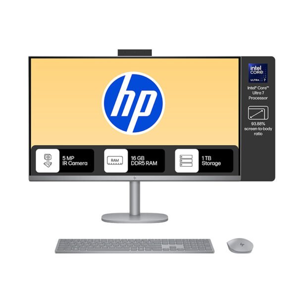 HP OmniStudio X All in One, Intel Core Ultra 7 155H, 6GB RTX 4050, (16GB DDR5,1TB SSD) 4K UHD (3840 x 2160), IPS,550 nits,31.5inch(80.1cm), Win 11, Office24, Meteor Silver, 9.56kg, 32-c0076in