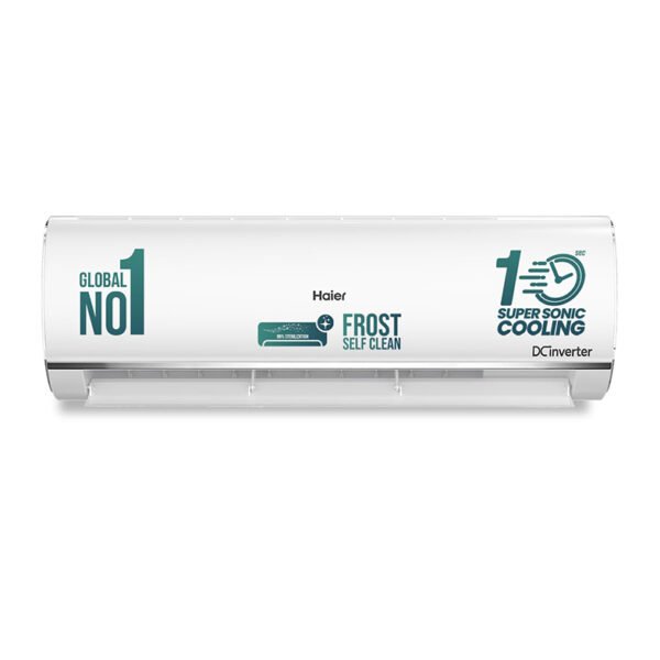 Haier 1.5 Ton 5 Star Triple Inverter Split AC (4850 W, Copper, 7 in 1 Convertible, 4-Way Swing, Frost Self Clean, HD Filter, Cools at 60°C, 20 Mtr. Air Throw - HSU18K-PYSS5BN-INV, White)