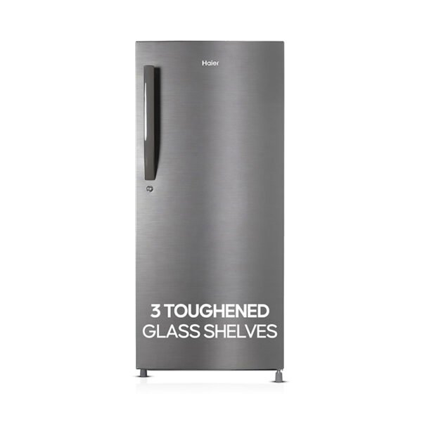 Haier 190 L, 4 Star, Direct Cool Single Door Refrigerator (HED-204DS-P, Dazzle Steel)