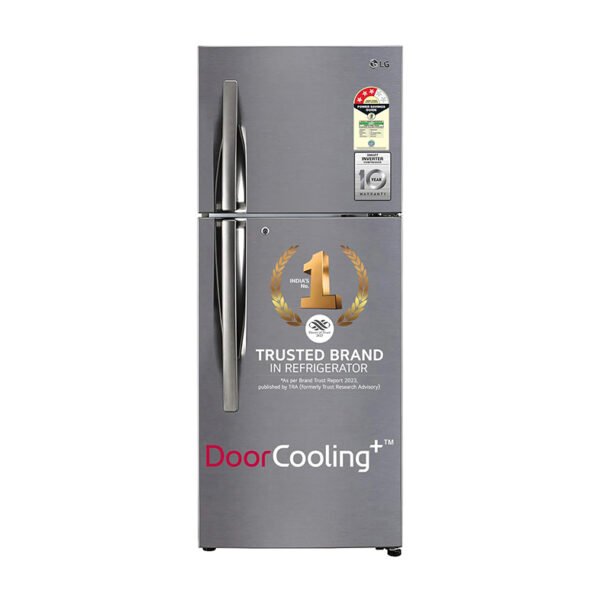 LG 242 L 3 Star Smart Inverter Frost-Free Double Door Refrigerator (GL-I292RPZX, Shiny Steel, Door Cooling+)