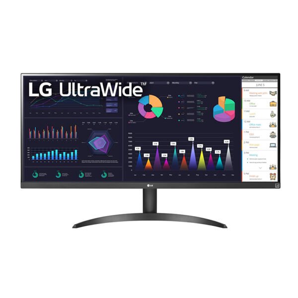 LG 34WQ500 34 Inch 21:9 UltraWide Full HD (2560 x 1080) IPS Monitor, 100Hz, 5ms, VESA DisplayHDR 400 sRGB 99% Color Gamut, AMD FreeSync, 3-Side Virtually Borderless, HDMI, DisplayPort, Black Color