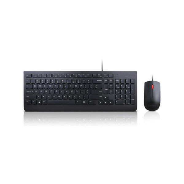 Lenovo 300 Wired Keyboard and Mouse Combo, 1600 DPI Ambidextrous Mouse, 2.5 Zone Island Keys Design Keyboard (GX30M39649)