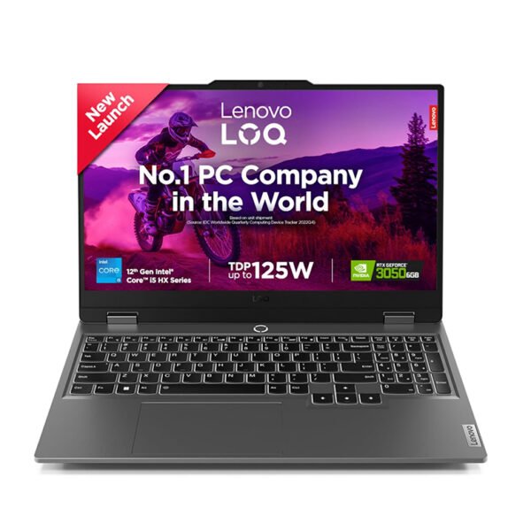 Lenovo Smartchoice LOQ 12th Gen Intel Core i5-12450HX 15.6" (39.6cm) 144Hz 300Nits FHD IPS Gaming Laptop (16GB/512GB SSD/NVIDIA RTX 3050 6GB/Win 11/Non-MSO/3 Mon. Game Pass/Grey/2.4Kg), 83GS003NIN