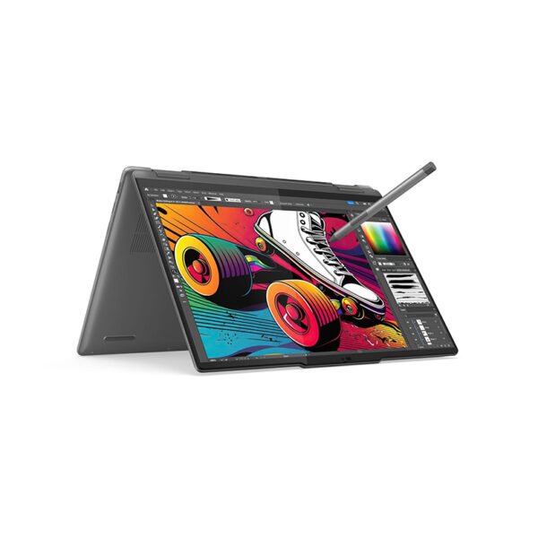 Lenovo Yoga 7 2-in-1 AMD Ryzen 7 8840HS 14"(35.5cm) WUXGA OLED 400Nits Convertible Laptop (16GB/1TB SSD/Windows 11/Office Home 2024/100% DCI-P3/Digital Pen/Grey/1.5Kg), 83DK009LIN