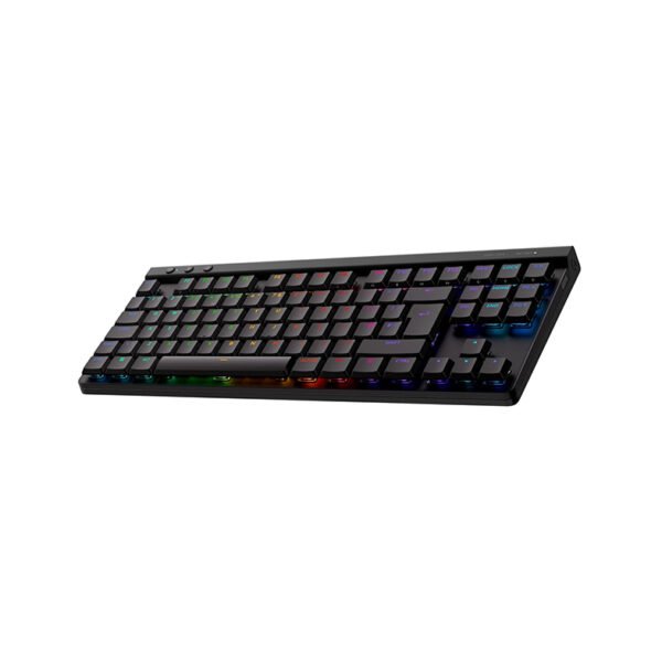 Logitech G515 Lightspeed TKL Low Profile Wireless Gaming Keyboard, LIGHTSYNC RGB, Thin Tenkeyless Design, PBT Keycaps, Linear (Red) Mechanical Switches - Black