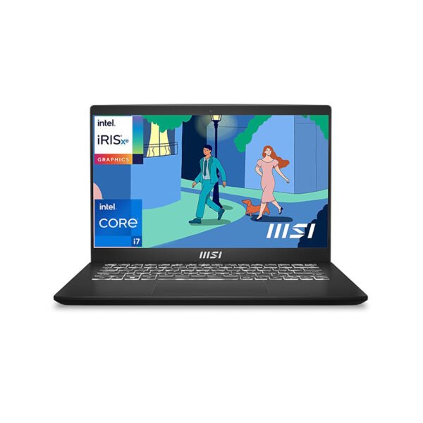 MSI Modern 14, Intel 12th Gen. i7 1255U,36CM Laptop(16GB/512GB NVMe SSD/Windows 11 Home/Iris Xe/Classic Black/1.4Kg), C12MO-1202IN