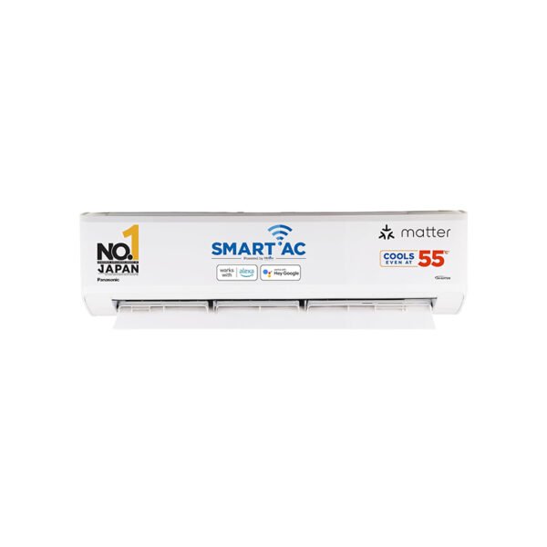 Panasonic 2.0 Ton 3 Star Premium Wi-Fi Inverter Smart Split AC (Matter Enabled, Higher Airflow, Copper Condenser, 7in1 Convertible, True AI, 4-Way, PM 0.1 Filter, CS/CU-SU24AKY3W, White)