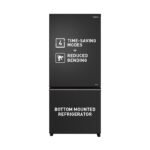 Panasonic 450L 2 Star Prime Convertible 6-Stage Smart Inverter Frost-Free Double Door Bottom Mount Refrigerator (NR-BK465BQKN,Diamond Black,Jumbo Fresh Vegetable Basket,Net Capacity 401L)