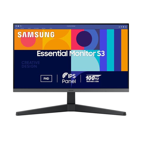 Samsung 27-inch (68.59cm) FHD, IPS Display, 100 Hz, 1920 x 1080 Flat Monitor, Bezel Less Design, AMD FreeSync, Flicker Free, HDMI, Display Port (LS27C330GAWXXL, Black)