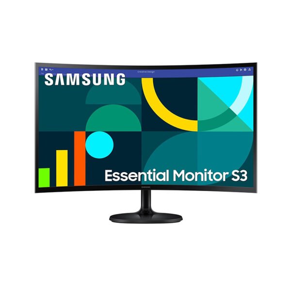 Samsung Essential Series 1800R Curved Monitor 27 Inch (68.5 cm) FHD (1,920 x 1,080 Resolution), VA Panel, 100 Hz, 4ms(GTG), D-Sub, HDMI, Headphone Jack (LS27D362GAWXXL, Black)