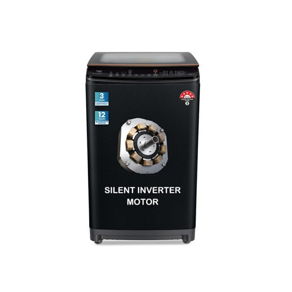 Voltas Beko 7.0 Kg, 5 Star, Inverter, Fully Automatic Top Load Washing Machine (WTL70VPBGF, Black), JET Wash/ Hand Wash, Drum Light,Fountain Wash