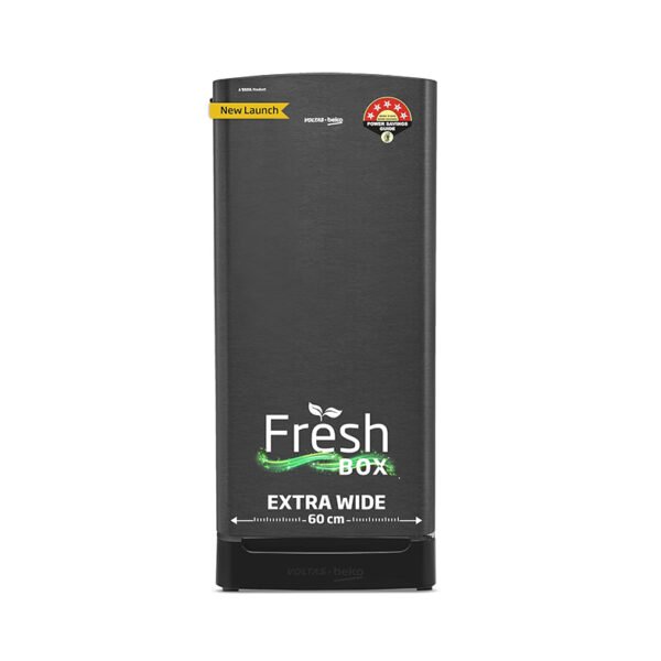 Voltas Beko, A Tata Product 183 L 5 Star Direct Cool Single Door Refrigerator With Fresh Box Technology (2025 Model, RDC215A/W0DGRTM0B00GO, DarkGrey, Base Drawer, Quick freezer)