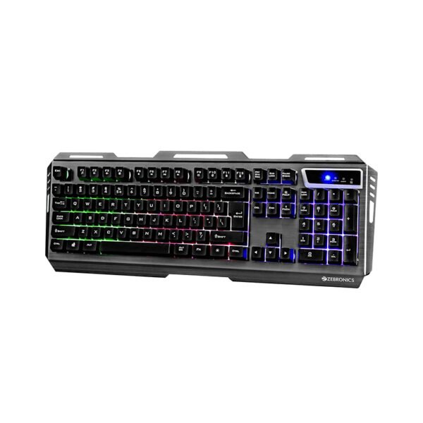 Zebronics Transformer-k USB Gaming Keyboard with Multicolor LED Effect,Durable Al Body,Gold Plated USB,Braided Cable