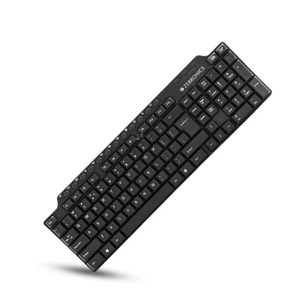 Zebronics ZEB-KM2100 Multimedia USB Keyboard Comes with 114 Keys Including 12 Dedicated Multimedia Keys & with Rupee Key