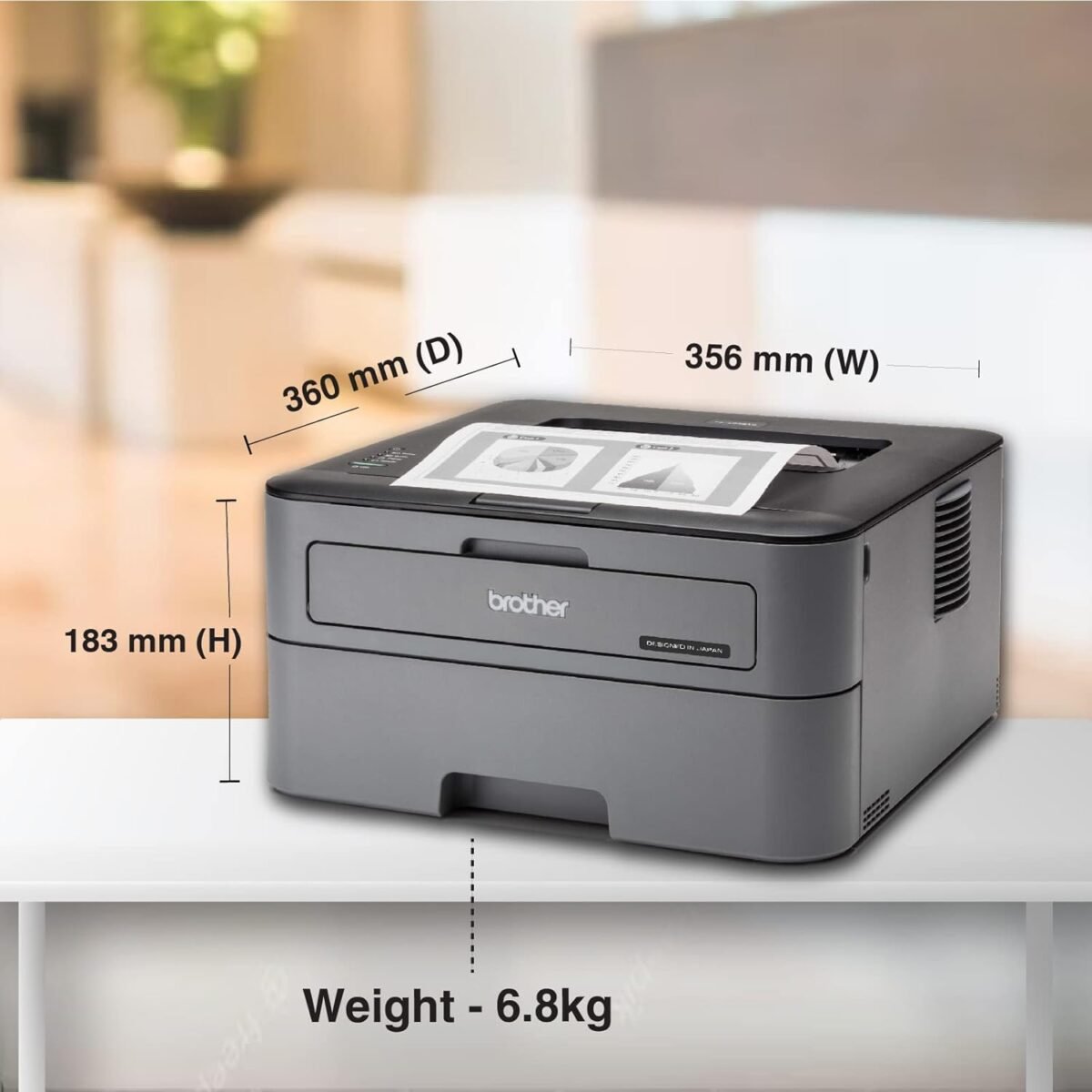 Brother HL-L2321D Automatic Duplex Monochrome Laser Printer with 30 Pages Per Minute Print Speed (Best in The Category), 8 MB Memory, Large 250 Sheet Paper Tray, USB Connectivity, Black - Image 2
