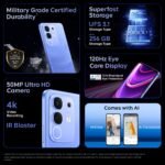 iQOO Z10x 5G (Ultramarine, 6GB RAM, 128GB Storage) | 6500 mAh Large Capacity Battery | Dimensity 7300 Processor | Military-Grade Durability - Image 2