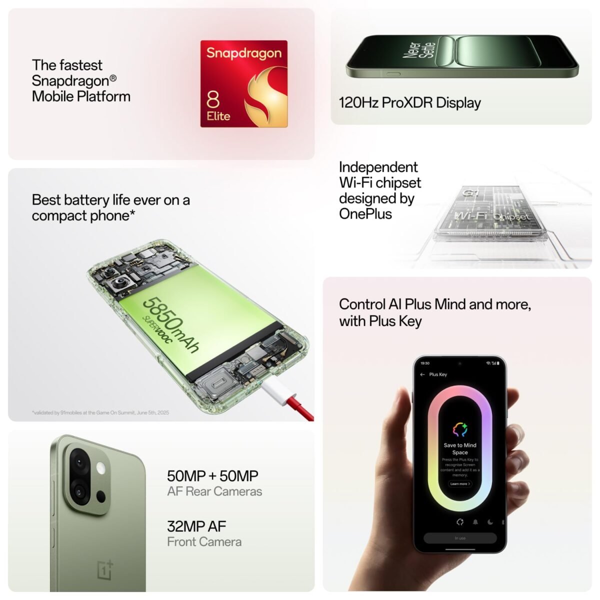 OnePlus 13s | Snapdragon® 8 Elite | Best Battery Life Ever on a Compact Phone | Lifetime Display Warranty | 12GB+512GB | Green Silk - Image 2